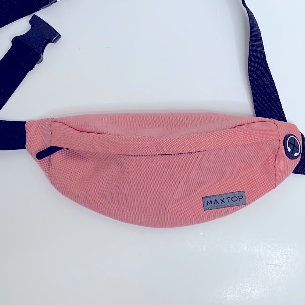 Max Top | Pink & Black Colored Travel Bag | Adjustable Fanny Pack | Unisex Wear